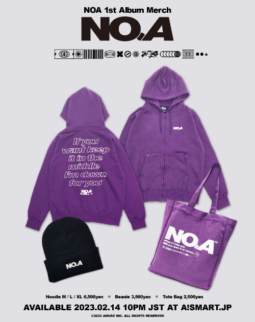 NOA 1st Album『NO.A』グッズ販売決定