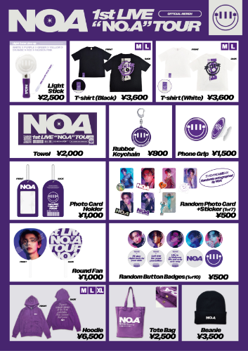 「NOA 1st LIVE "NO.A" TOUR IN TOKYO」会場販売のお知らせ